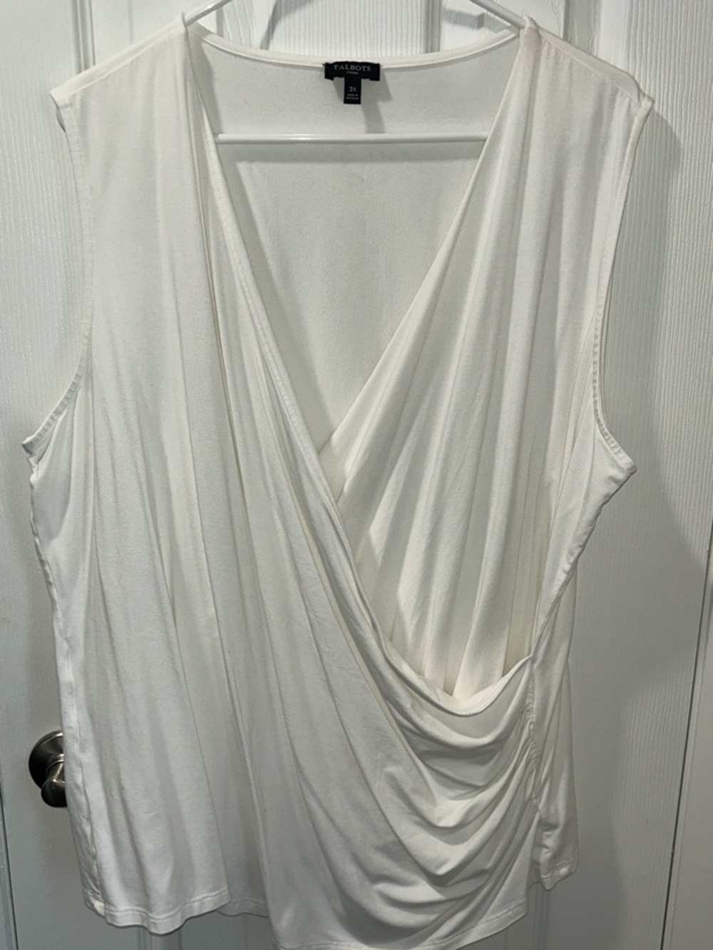 Talbots white sleeveless plus size top